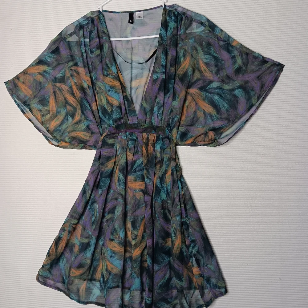 Island leaf print sheer H&M‎ coverup - like new